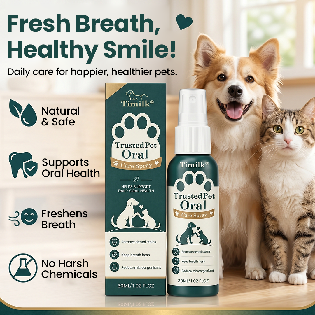 Timilk® TrustedPet Oral Care Spray - Easy Daily Dental Support🔥