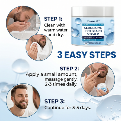 🔥 FLAKE-FREE SKIN IN 7 DAYS Biancat® SeboBiome Pro Beard & Scalp Cream 🌱 Reduces Itch & Flakes — No Greasy Residue!🔥