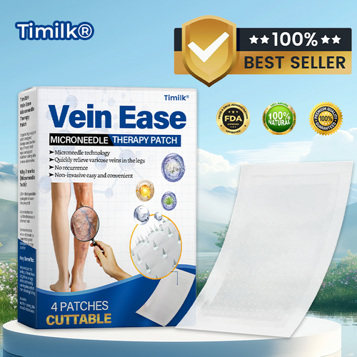Timilk® Vein Ease Microneedle Therapy Patch - Fast ⚡Effective 💪 and Non-Invasive 🚫 Treatment for Varicose Veins & Leg Swelling 👣(A)