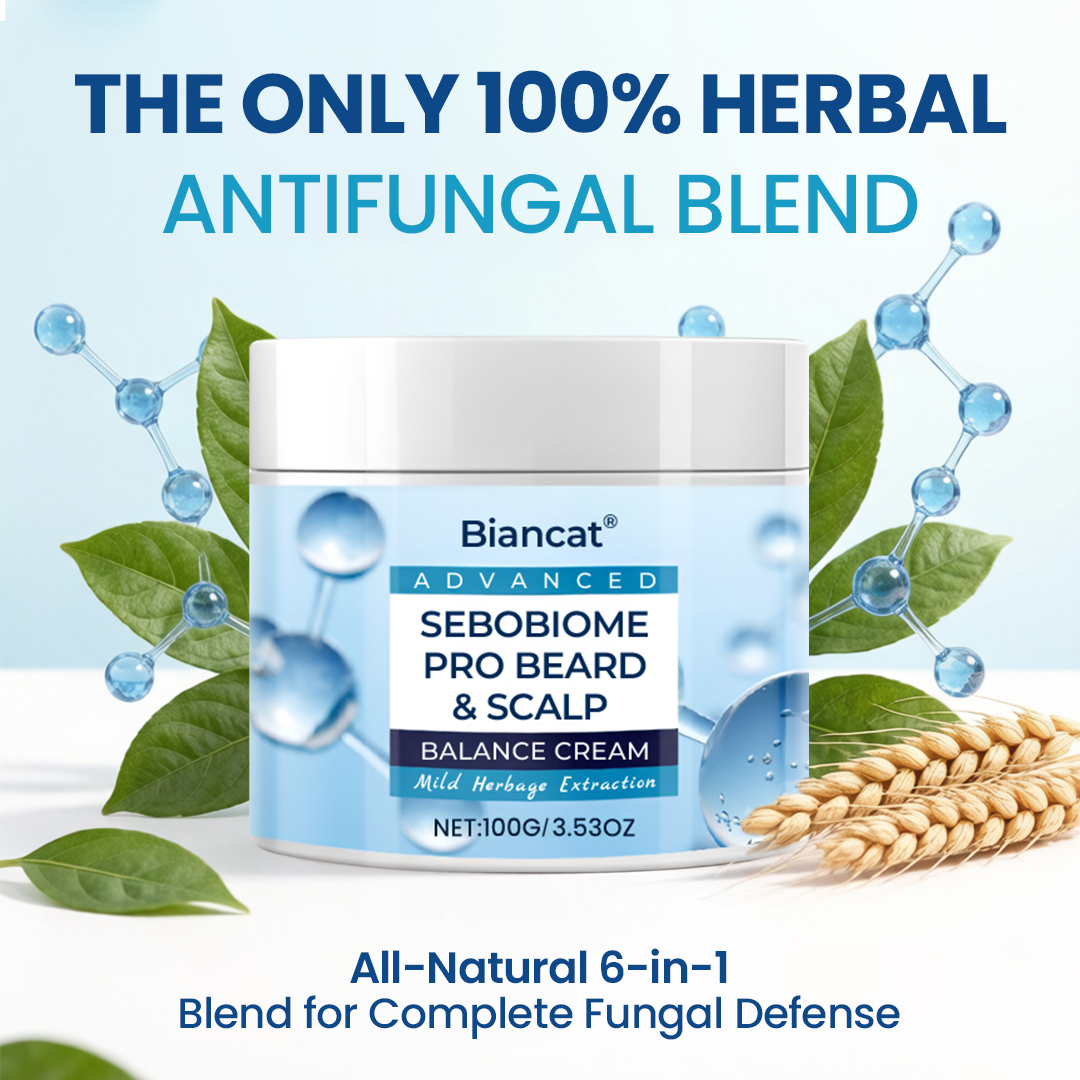 🔥 FLAKE-FREE SKIN IN 7 DAYS Biancat® SeboBiome Pro Beard & Scalp Cream 🌱 Reduces Itch & Flakes — No Greasy Residue!🔥