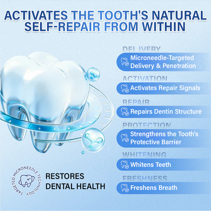 (NEW)Ceoerty® Tooth & Gum Repair Fast-Dissolving Microneedle Patch✨ (𝟓-𝐢𝐧-𝟏 💎 𝐑𝐞𝐛𝐮𝐢𝐥𝐝 𝐄𝐧𝐚𝐦𝐞𝐥 & 𝐃𝐞𝐧𝐭𝐢𝐧 • 𝐒𝐭𝐫𝐞𝐧𝐠𝐭𝐡𝐞𝐧 𝐆𝐮𝐦𝐬 • 𝐄𝐫𝐚𝐝𝐢𝐜𝐚𝐭𝐞 𝐓𝐚𝐫𝐭𝐚𝐫 & 𝐎𝐝𝐨𝐫 • 𝐖𝐡𝐢𝐭𝐞𝐧𝐢𝐧𝐠 • 𝐒𝐭𝐨𝐩 𝐓𝐨𝐨𝐭𝐡 𝐒𝐞𝐧𝐬𝐢𝐭𝐢𝐯𝐢𝐭𝐲)🔥🔥（A）