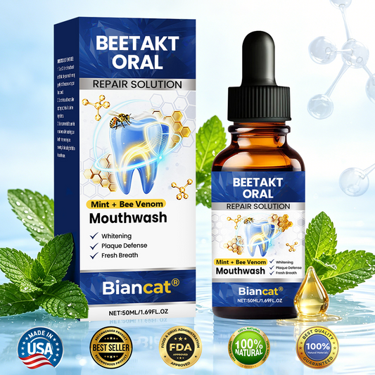 (NEW) Biancat® BeeTakt Oral Repair Solution 🦷 — Bee Venom🐝–Inspired Mouthwash for Gumline Care, Plaque Defense & Fresher Breath