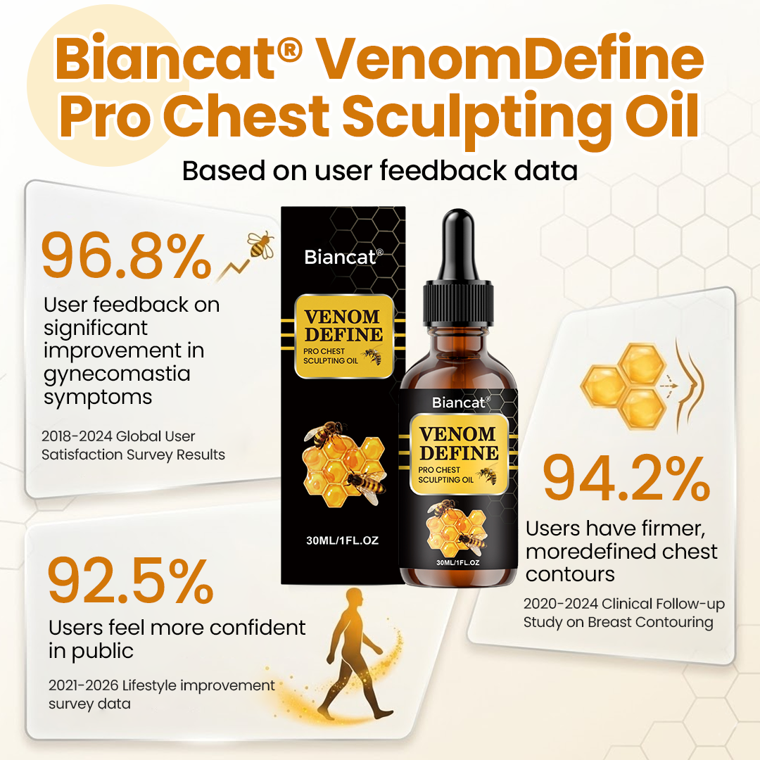 MEN’S CHEST-CONTOUR UPGRADE💪 Biancat® VenomDefine Pro Chest Sculpting Oil 🐝 Daily Bee Venom Support for a Firmer-Looking, More Defined Chest