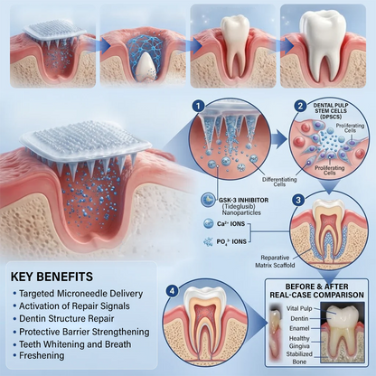 (NEW)Ceoerty® Tooth & Gum Repair Fast-Dissolving Microneedle Patch✨ (𝟓-𝐢𝐧-𝟏 💎 𝐑𝐞𝐛𝐮𝐢𝐥𝐝 𝐄𝐧𝐚𝐦𝐞𝐥 & 𝐃𝐞𝐧𝐭𝐢𝐧 • 𝐒𝐭𝐫𝐞𝐧𝐠𝐭𝐡𝐞𝐧 𝐆𝐮𝐦𝐬 • 𝐄𝐫𝐚𝐝𝐢𝐜𝐚𝐭𝐞 𝐓𝐚𝐫𝐭𝐚𝐫 & 𝐎𝐝𝐨𝐫 • 𝐖𝐡𝐢𝐭𝐞𝐧𝐢𝐧𝐠 • 𝐒𝐭𝐨𝐩 𝐓𝐨𝐨𝐭𝐡 𝐒𝐞𝐧𝐬𝐢𝐭𝐢𝐯𝐢𝐭𝐲)🔥🔥（A）