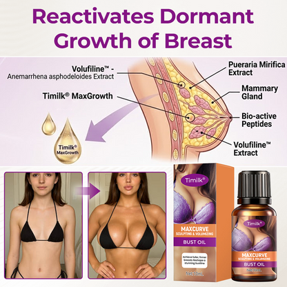 (NEW)Timilk® MaxCurve Sculpting & Volumizing Bust Oil 🌸 — Say Goodbye to Sagging & Flat Busts 💖, Get Fuller, Firmer Curves 📈, Non-Surgical ✅, Try It Now! 🔥（A）