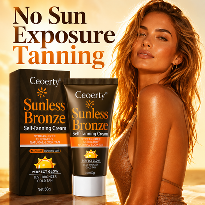 Ceoerty® Sunless Bronze Self-Tanning Cream🥕✨No-Sun Natural Bronze Glow with DHA + Beta-Carotene for Streak-Free, Non-Orange, Hydrating Tan & Smoother-Looking Uneven Skin🔥（A）